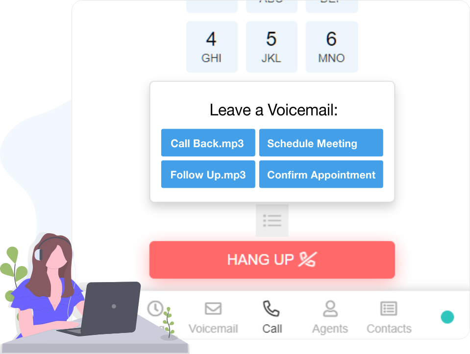 One-Click Voicemail Drop