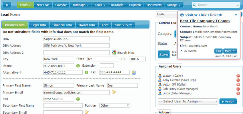Visitor Tracking Visitor Tracking