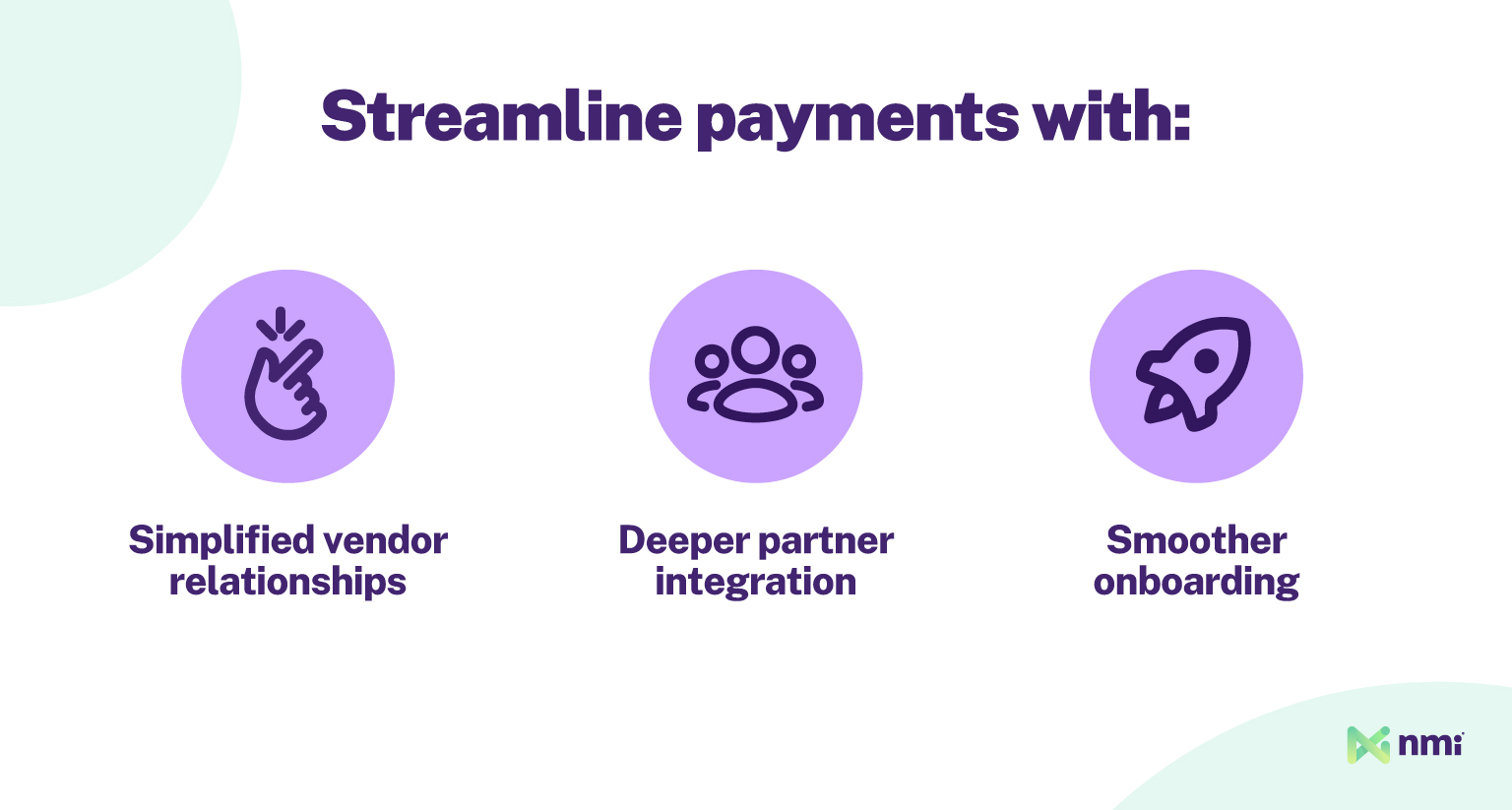Streamline payments