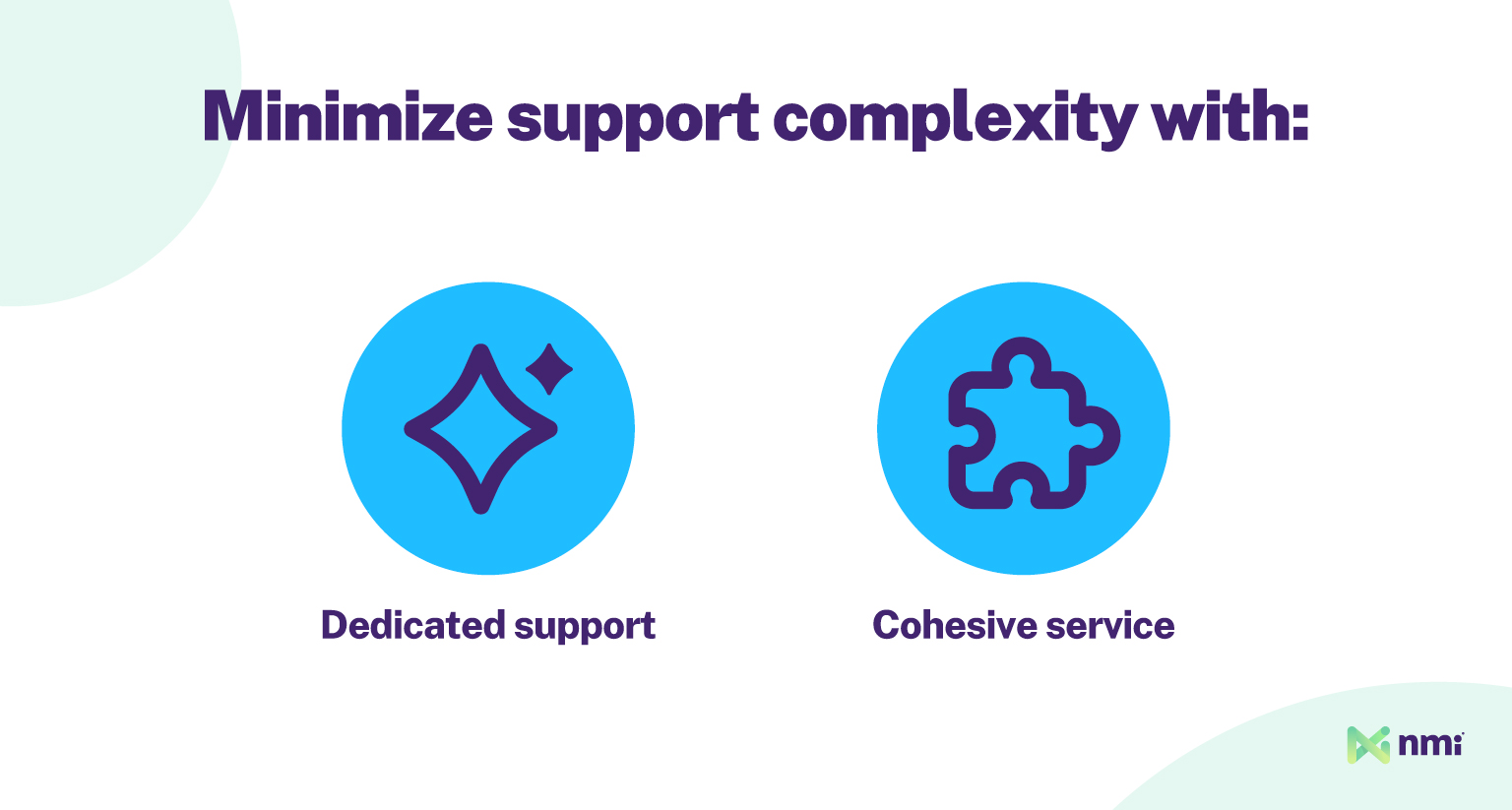 Minimize payment support complexity