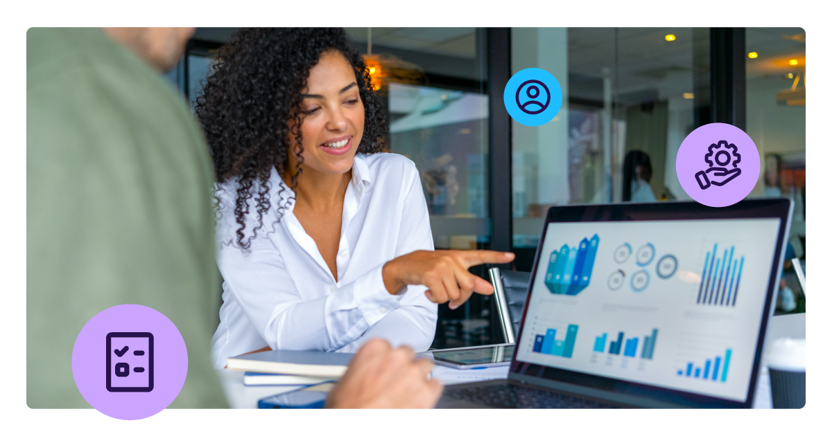 A SaaS team reviewing payment data and onboarding metrics in a payments-centric CRM dashboard.